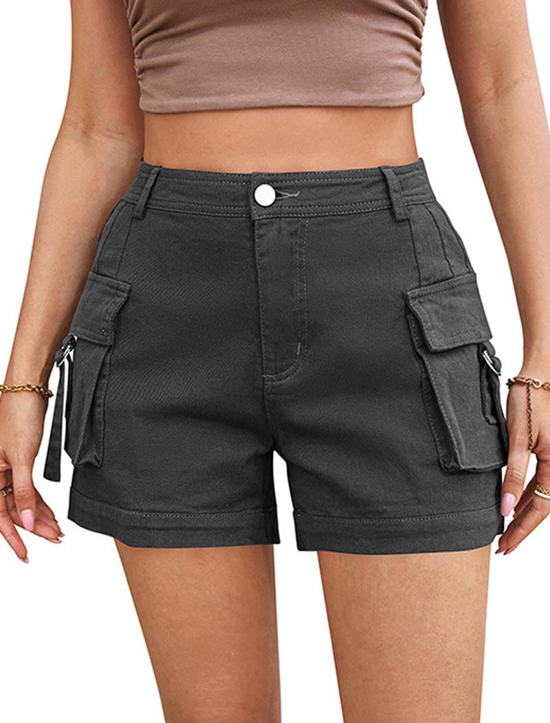 High-Rise Cargo Pocket Shorts