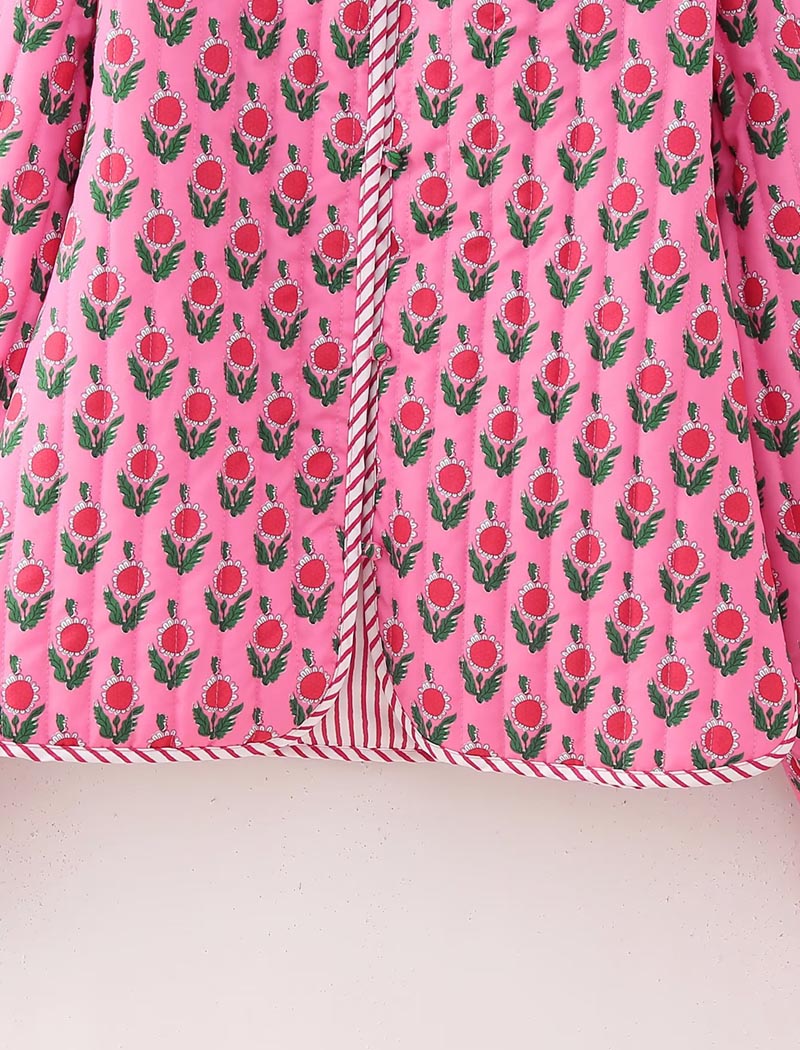 Floral Print V-Neck Jacket