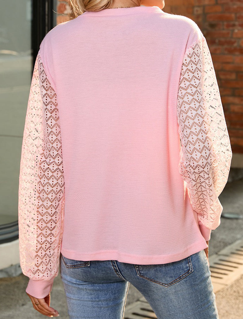 Long Sleeve Crewneck Casual Knit Top