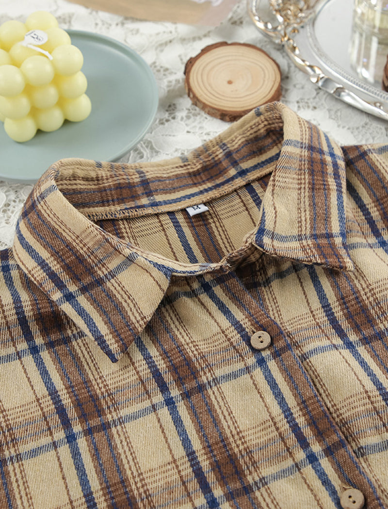 Plaid Two-Piece Loungewear Set