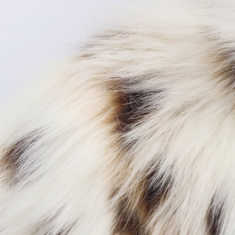 Faux Fur Animal Print Coat