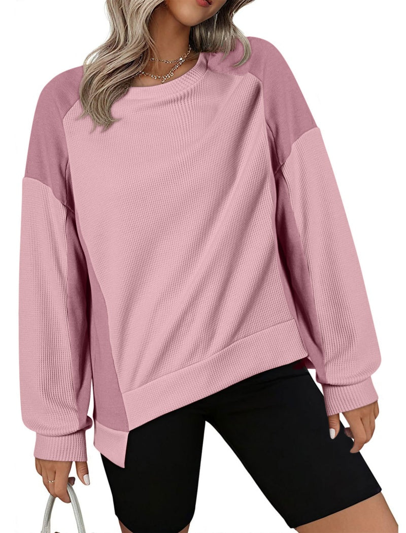 Colorblock Long-Sleeve Pullover
