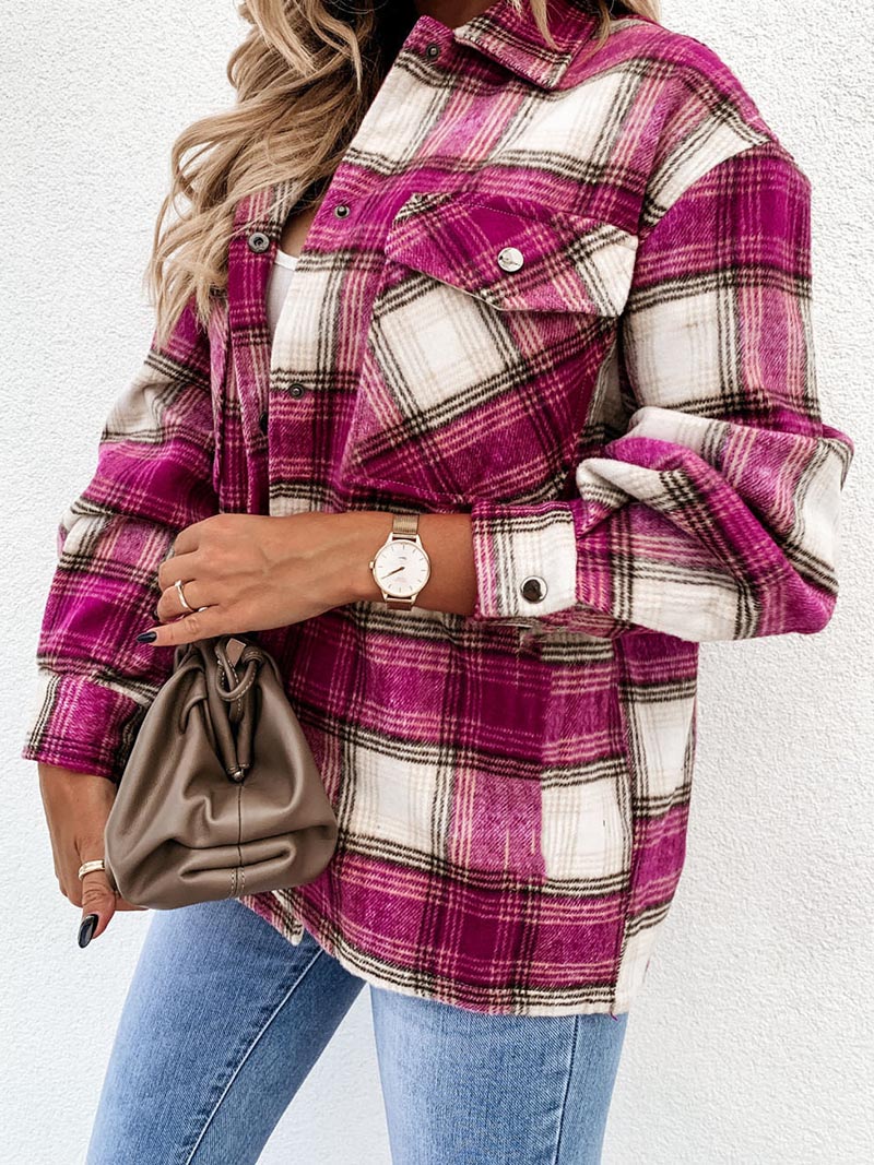 Plaid Button-Up Shacket