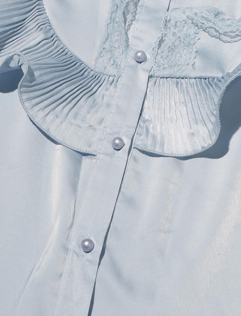 Ruffle Detail Rose Blouse