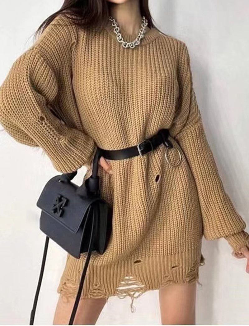 Distressed Oversized Sweater