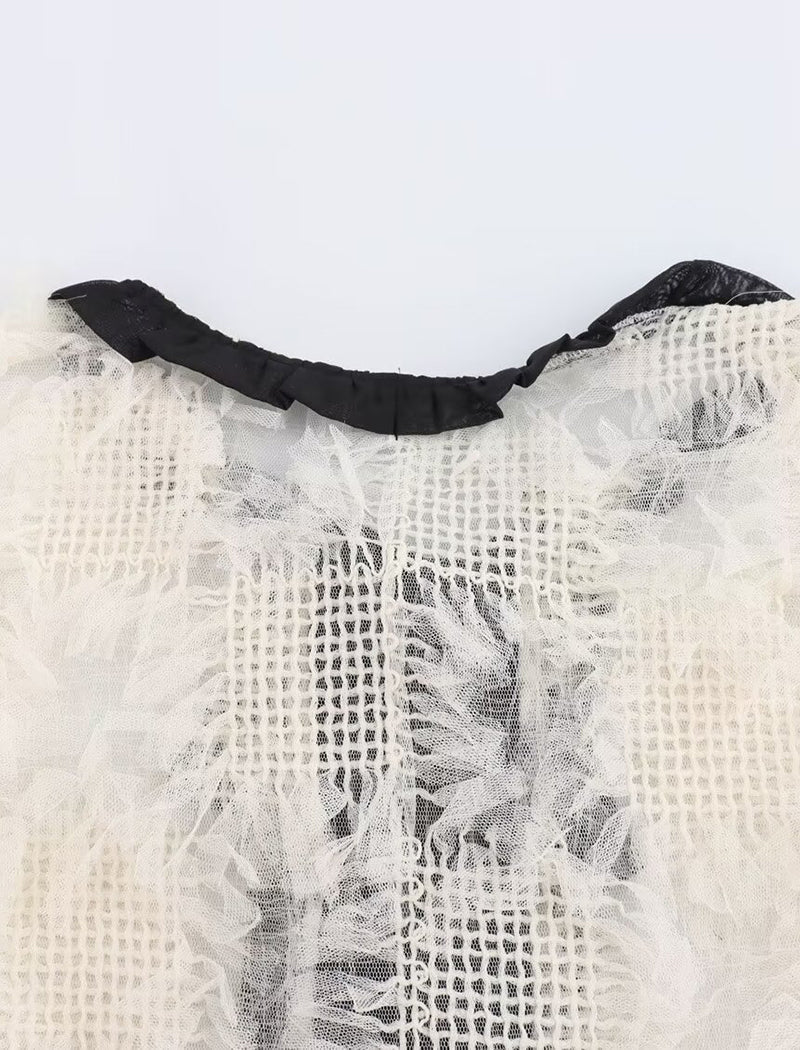 Ruffled Cropped Jacket