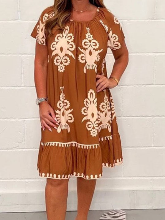 Oversized Graphic Mini Dress