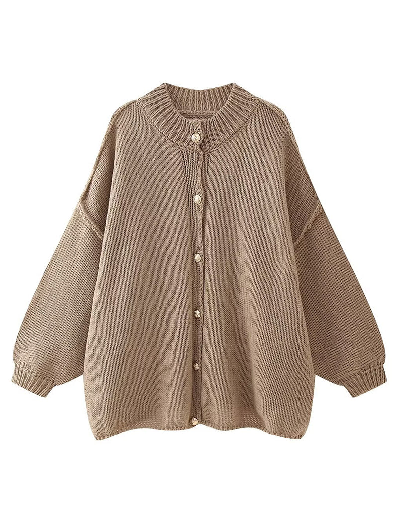Plus Size Knit Cardigan