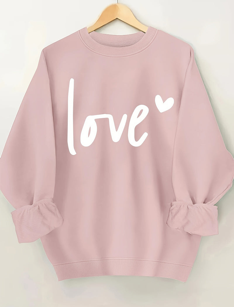 Oversized Love Print Top