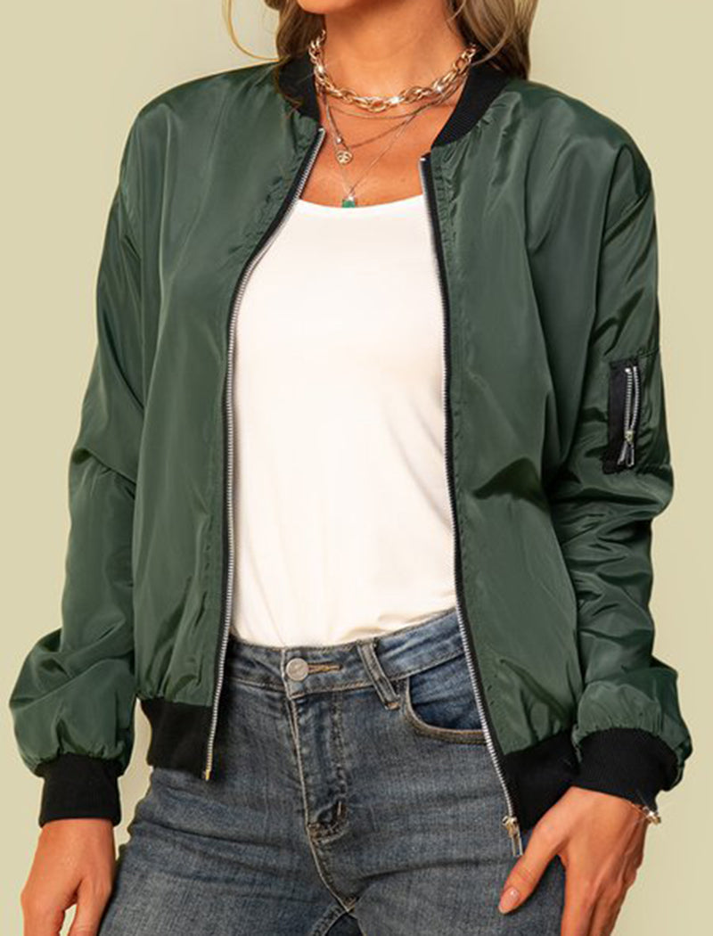 Zip-Up Bomber Jacket
