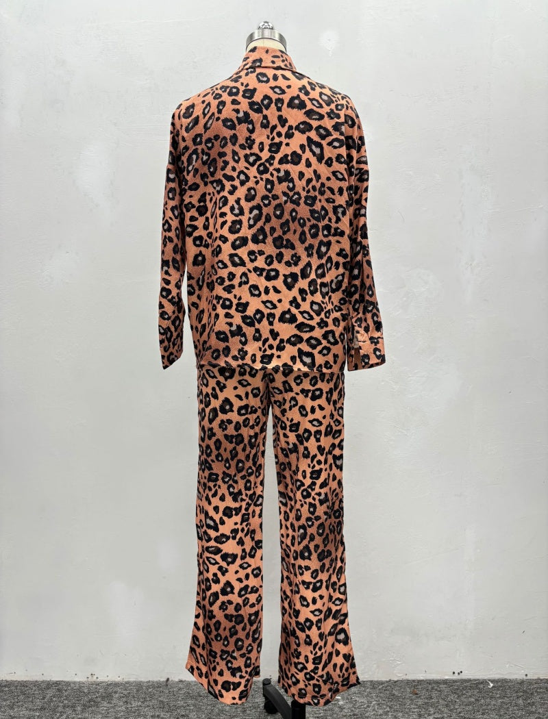 Leopard Print Loose-Fit Lounge Set