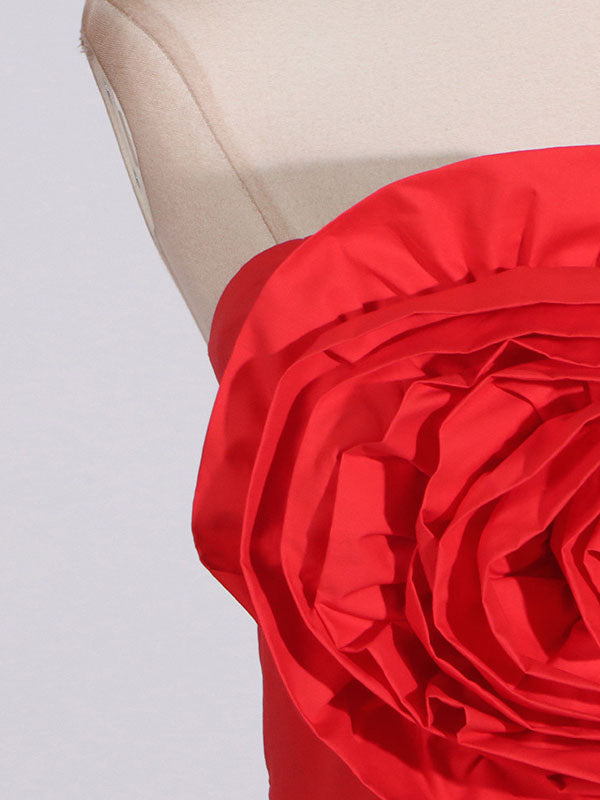 Strapless Floral Maxi Dress