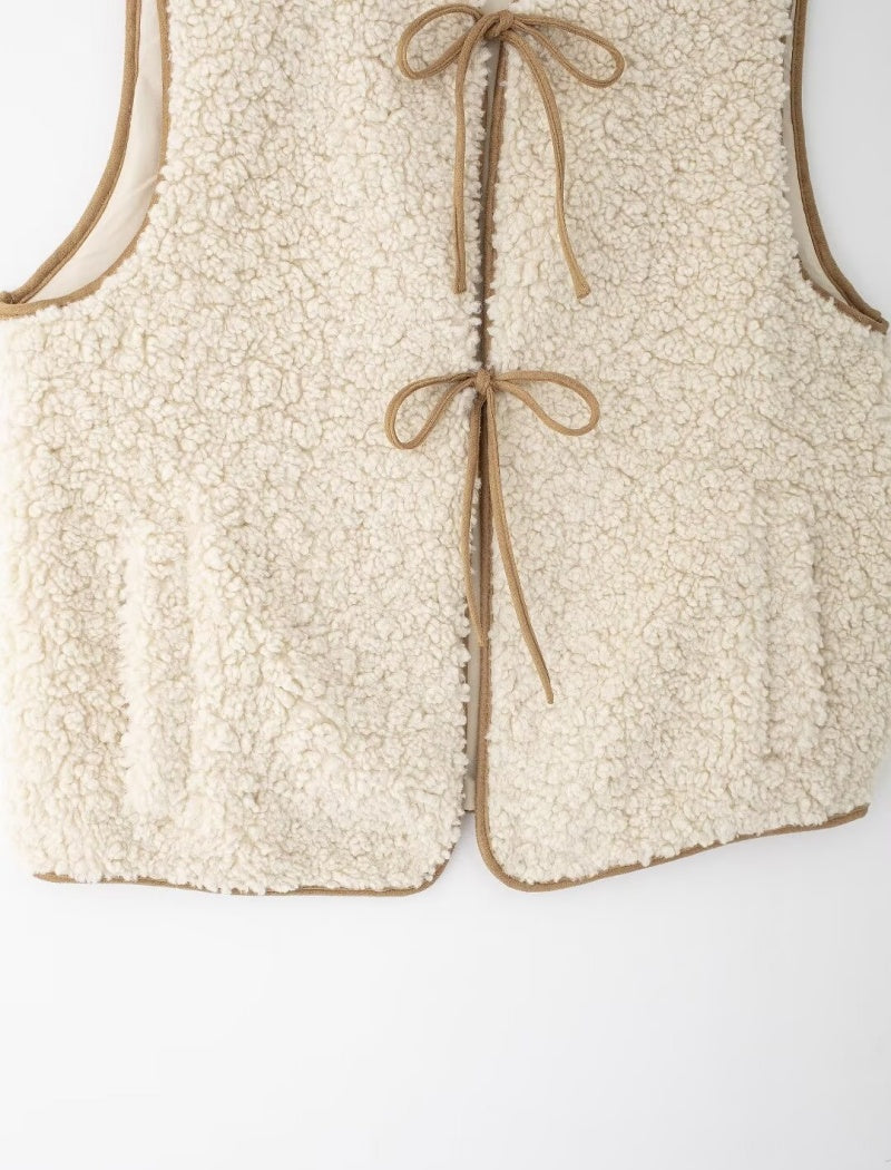 Fleece Sleeveless Crewneck Vest