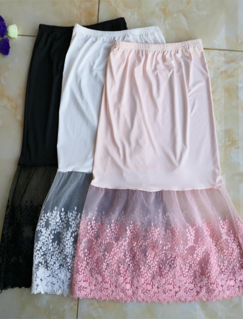 Long Lace Midi Skirt