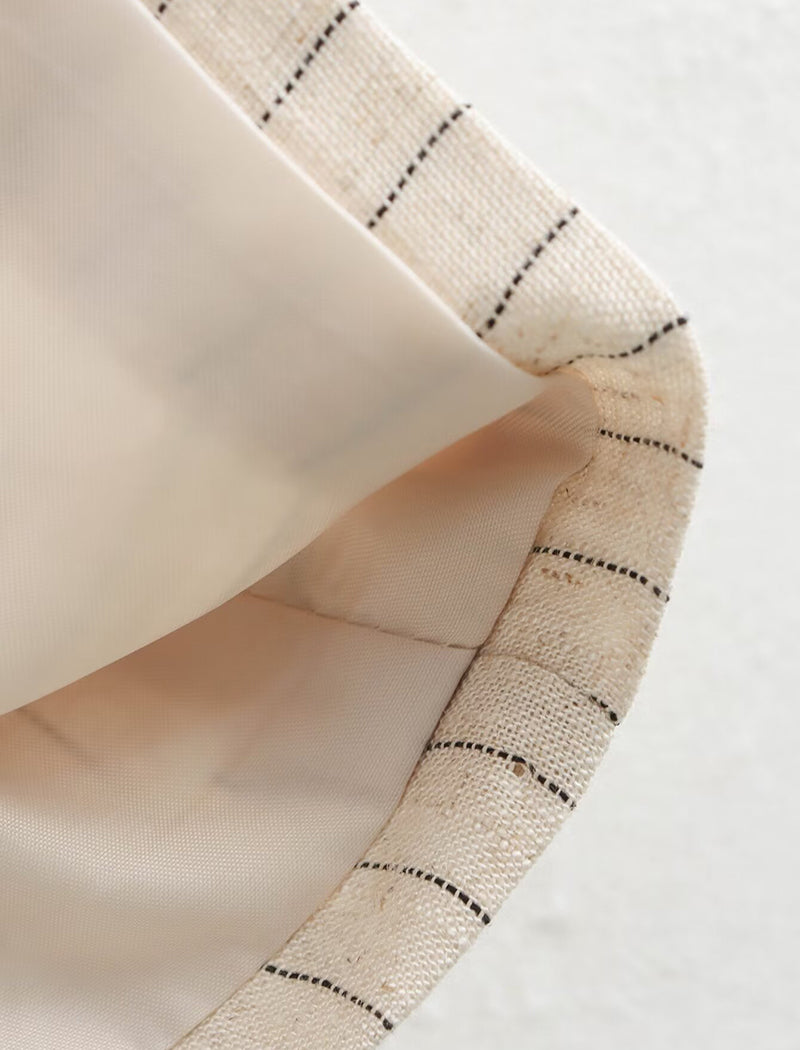 Striped Button-Front Vest