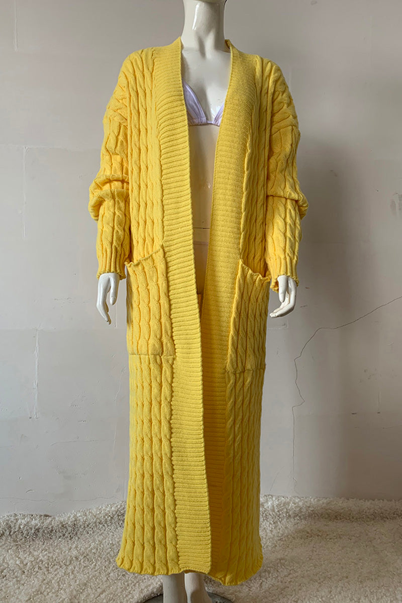 Longline Open-Front Cardigan Sweater