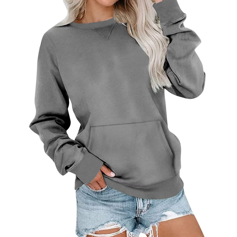Crew Neck Loose Long Sleeve Top