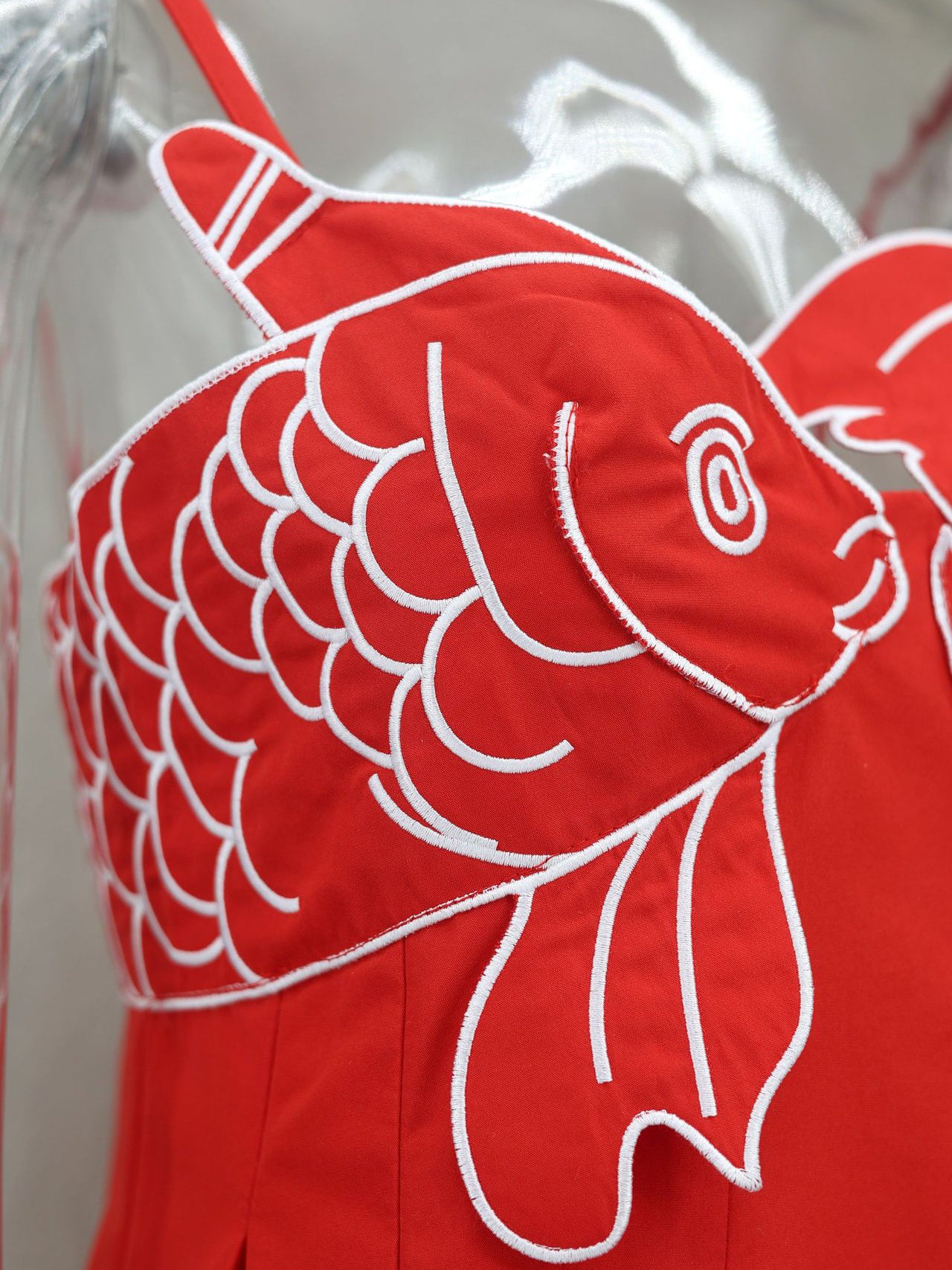 Fish-Shape Spaghetti Strap Maxi Dress