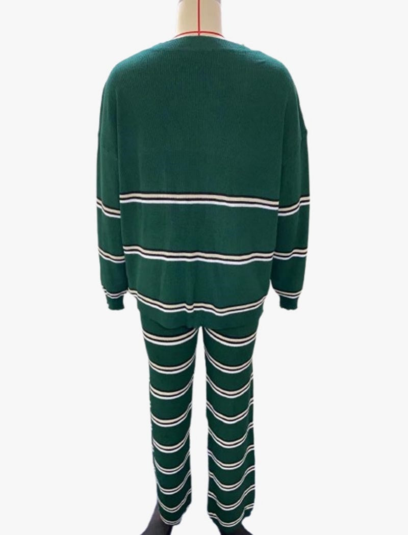 Striped Knit Matching Set