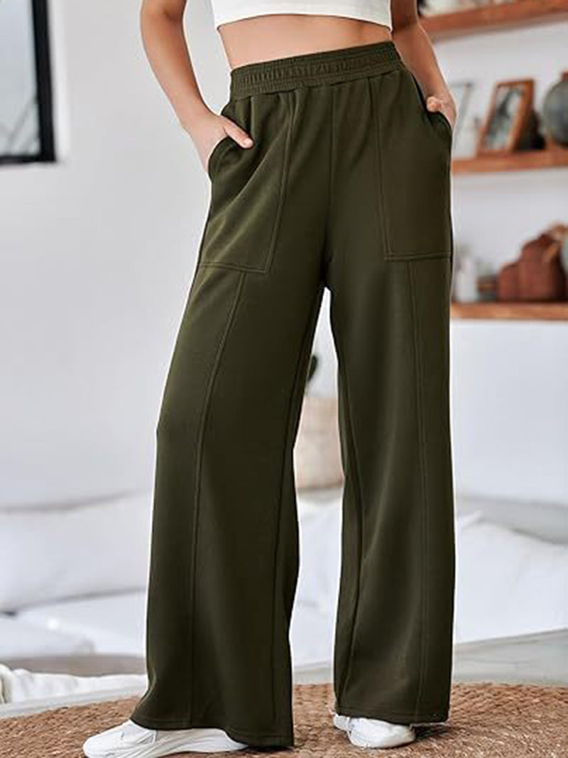 Wide-Leg High-Rise Pants