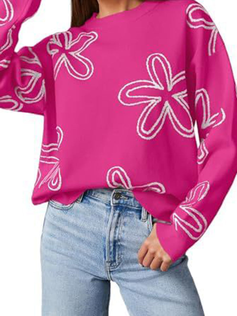 Floral Pullover Sweater