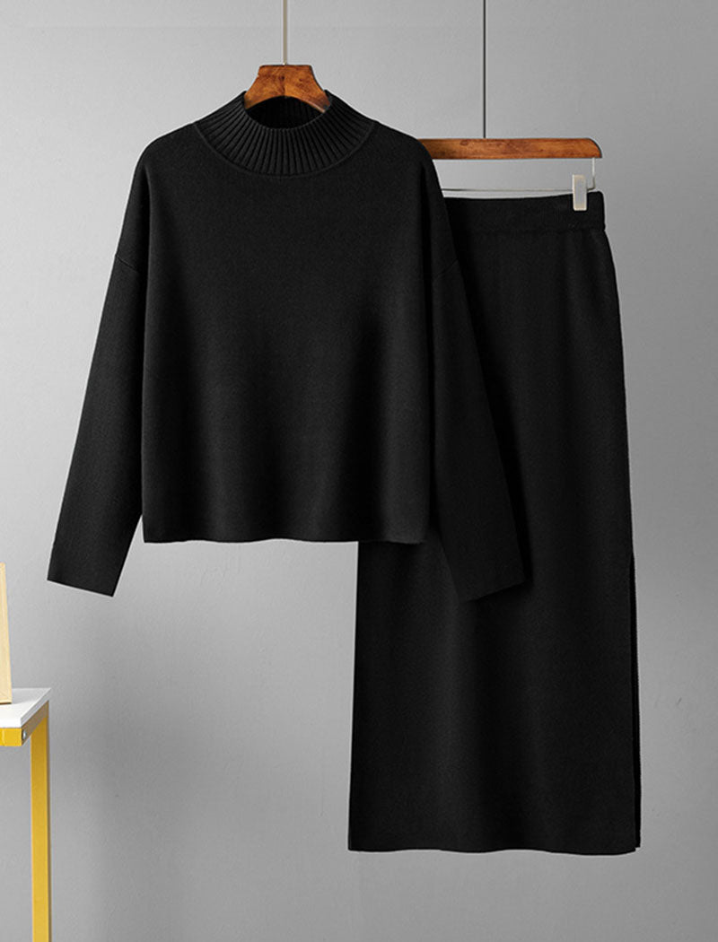 Relaxed Fit Knit with Maxi Skirt Set