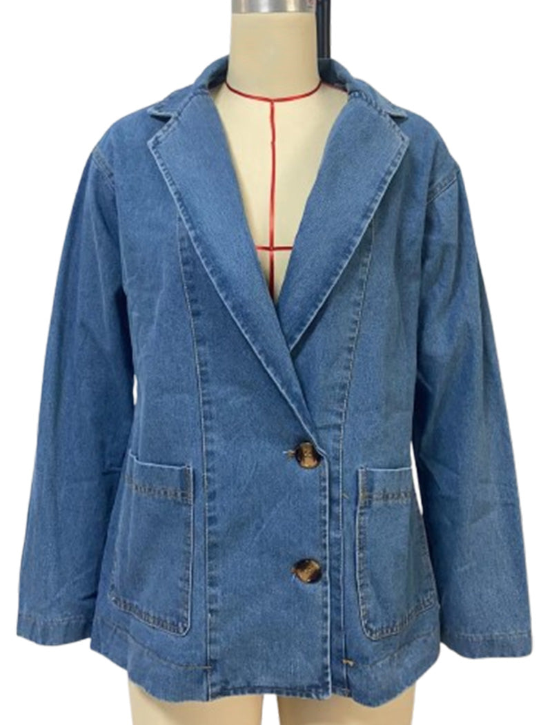 Casual Denim Blazer