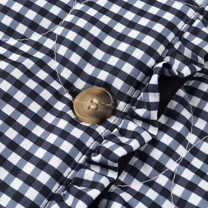 Button-Down Gingham Jacket