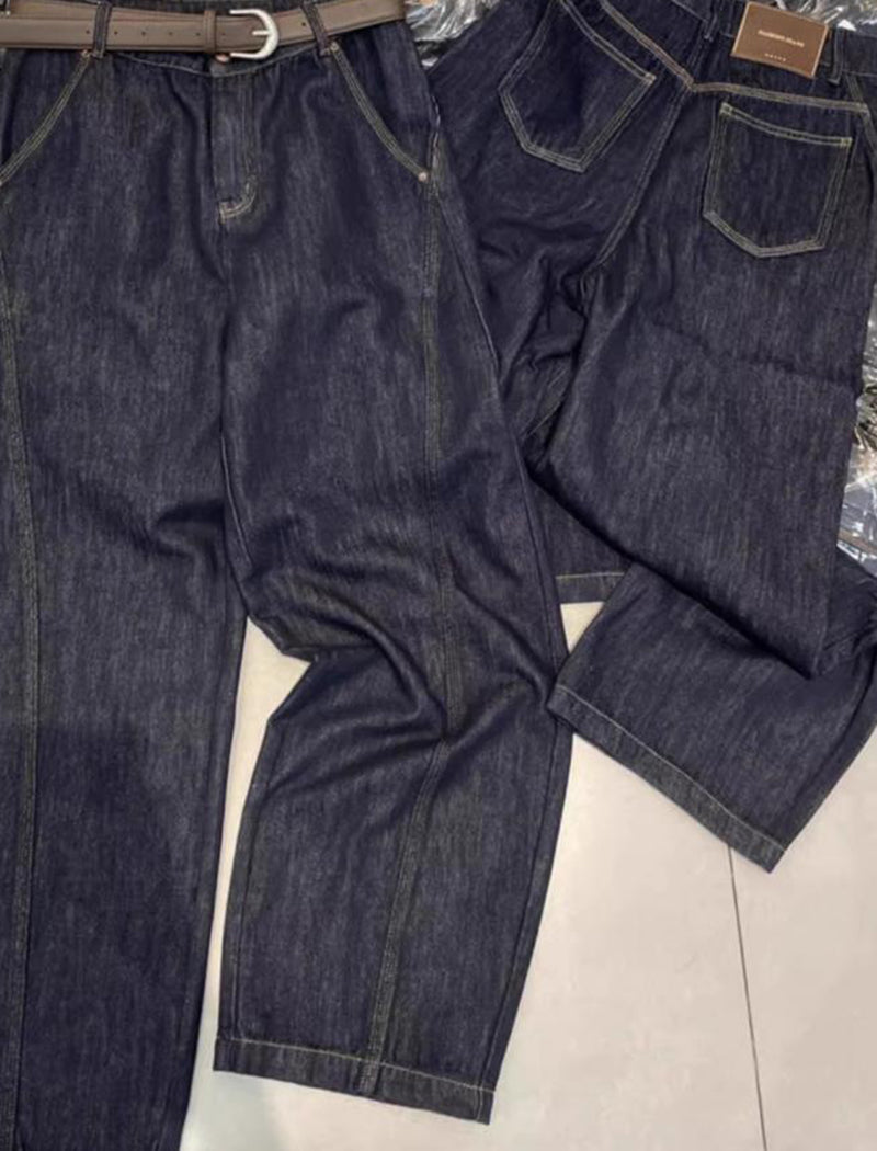 High-Rise Wide-Leg Denim Jeans