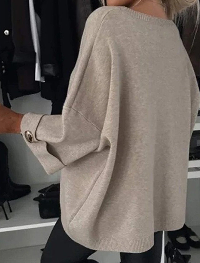 Relaxed Buttoned Knit Top