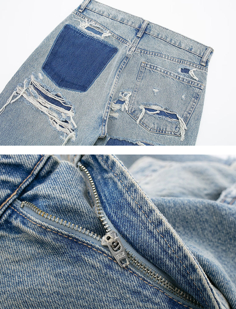 High-Waist Straight Leg Jeans