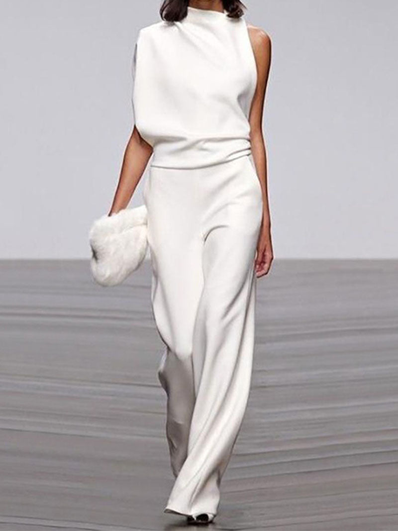 One-Shoulder Cutout Jumpsuit