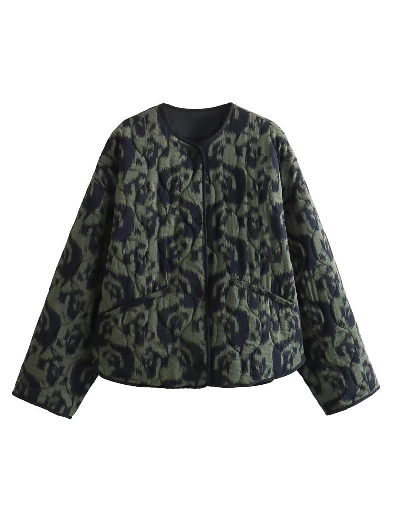 Quilted Graphic Jacket