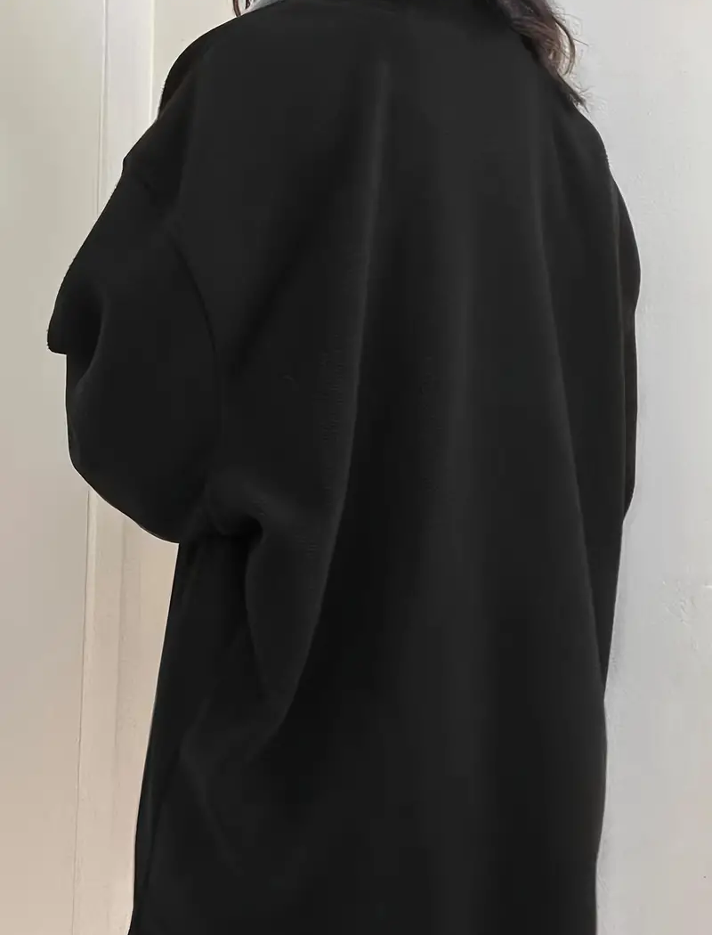 Contrast Stripe Half-Zip Oversized Top