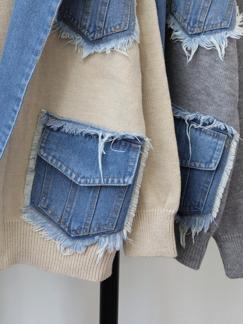 Patchwork Pocket Denim Jacket
