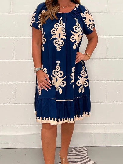 Oversized Graphic Mini Dress