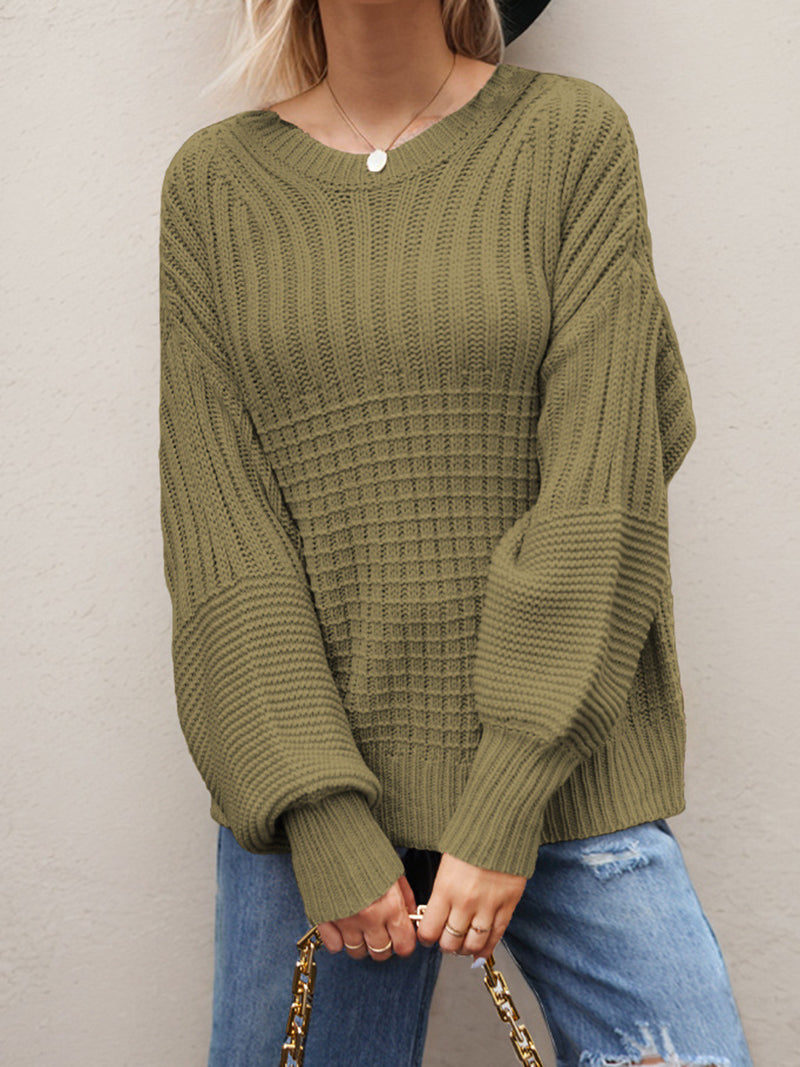 Chunky Knit Textured Sweater
