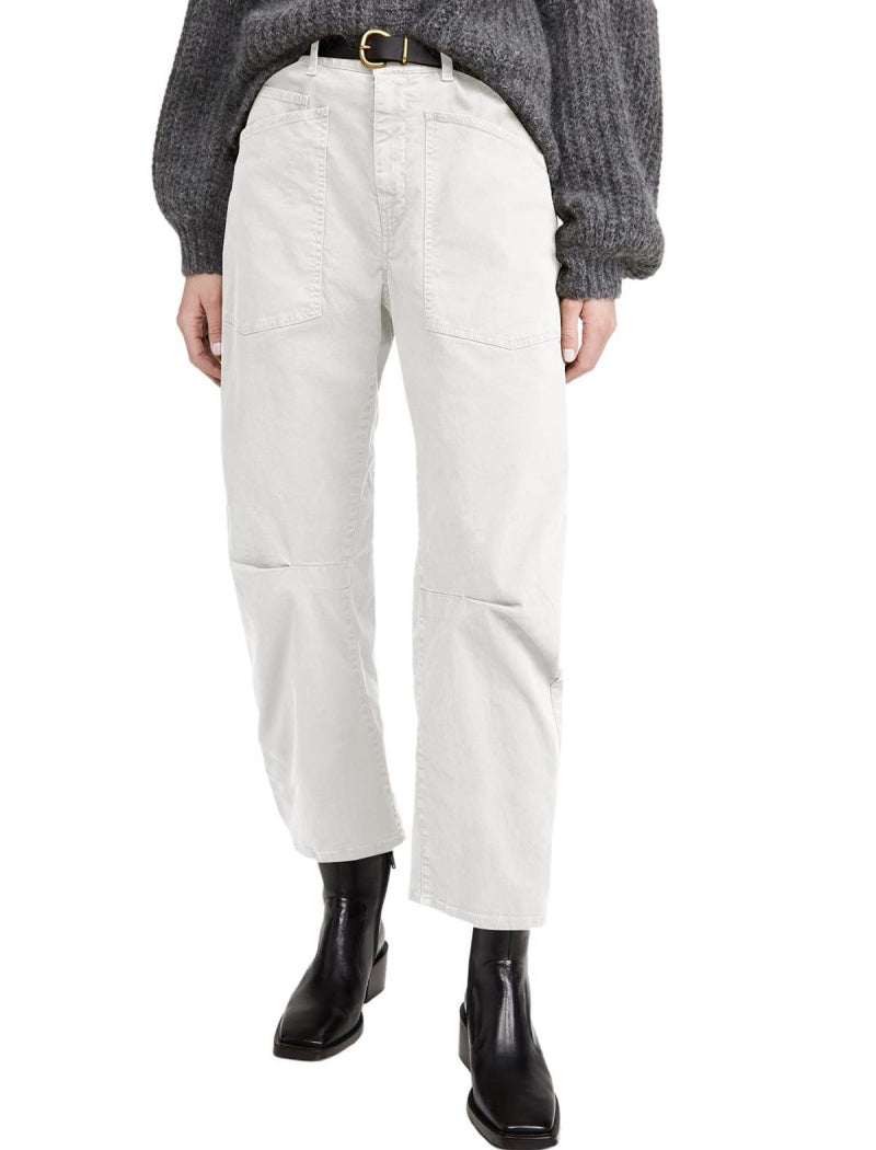 Relaxed Fit Wide-Leg Patch Jeans