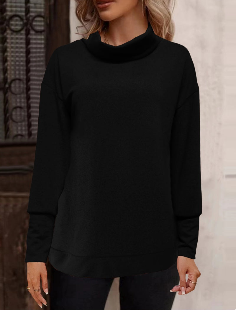 Classic Cowl Neck Sweater Top