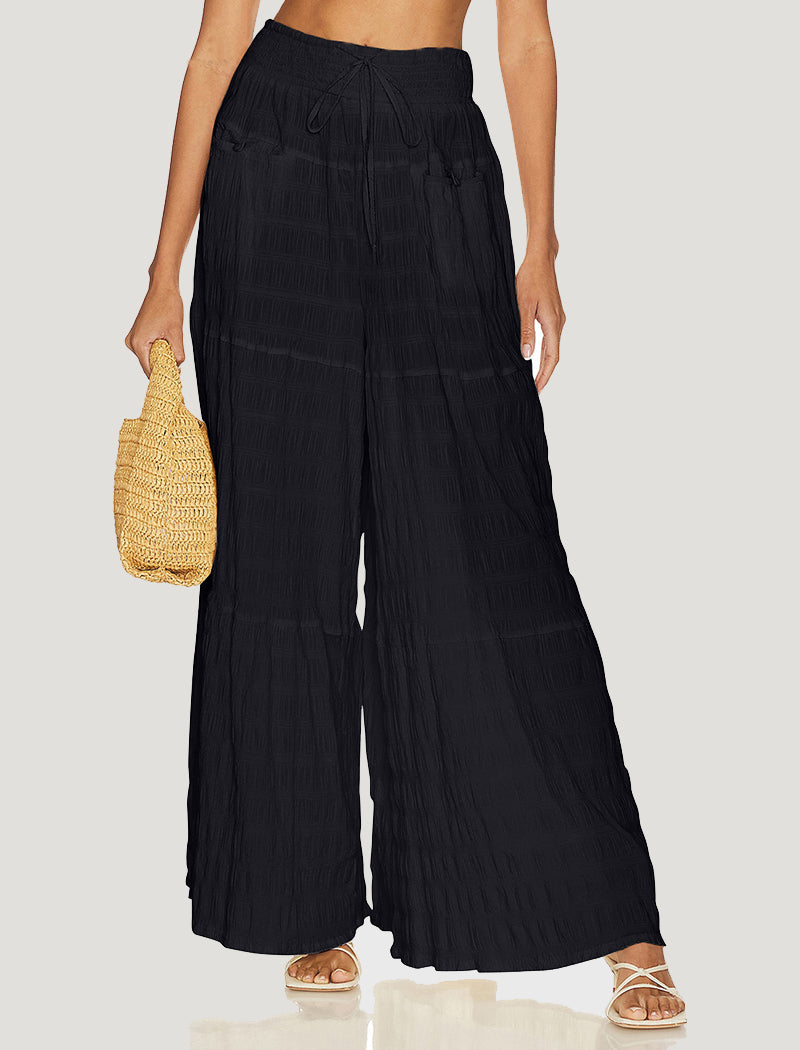 Drawstring Wide-Leg Pants