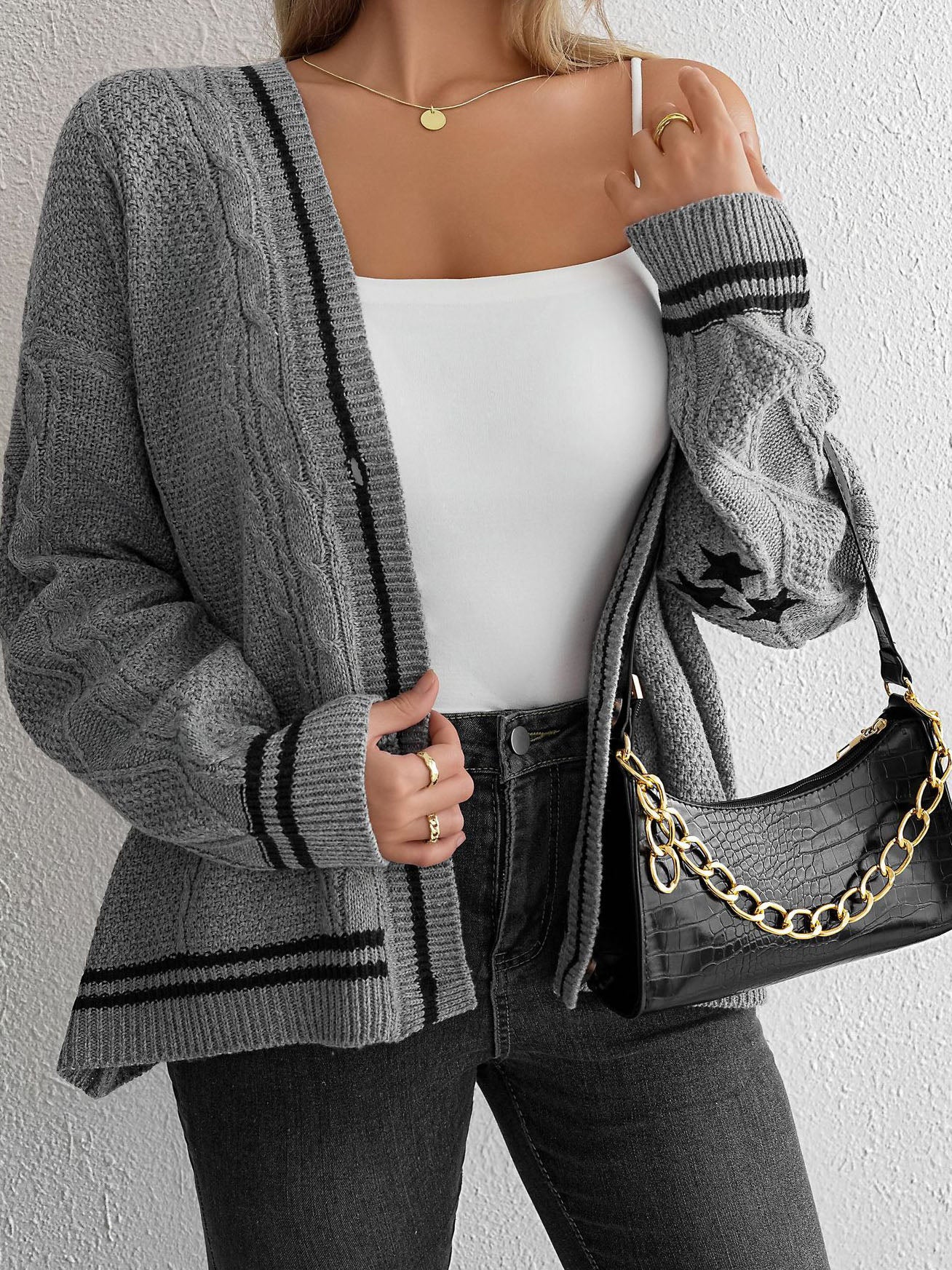Star Buttoned Cardigan