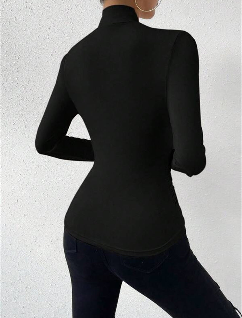 Cross-Wrap Long Sleeve Top