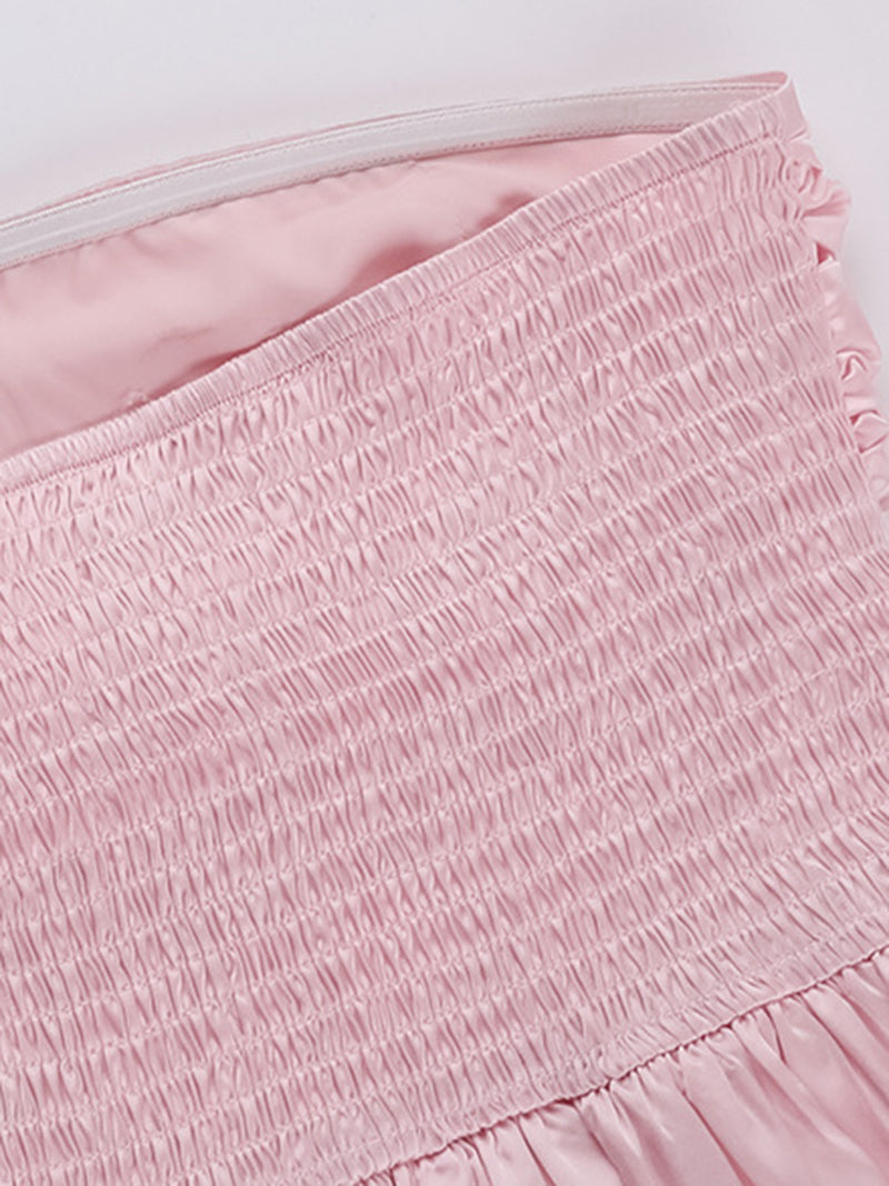 Ruched Strapless Mini Dress