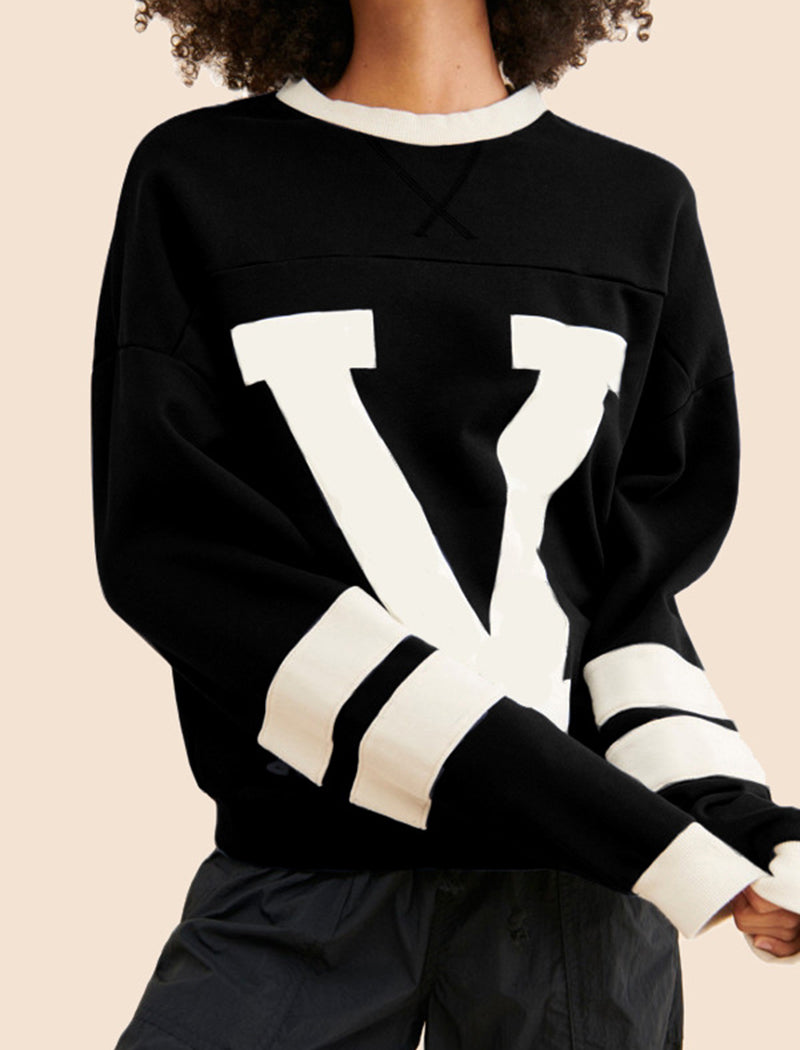 Oversized Varsity Graphic Top