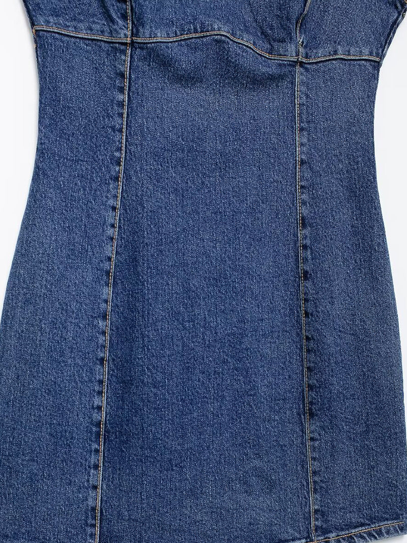 Sleeveless Denim Mini Dress