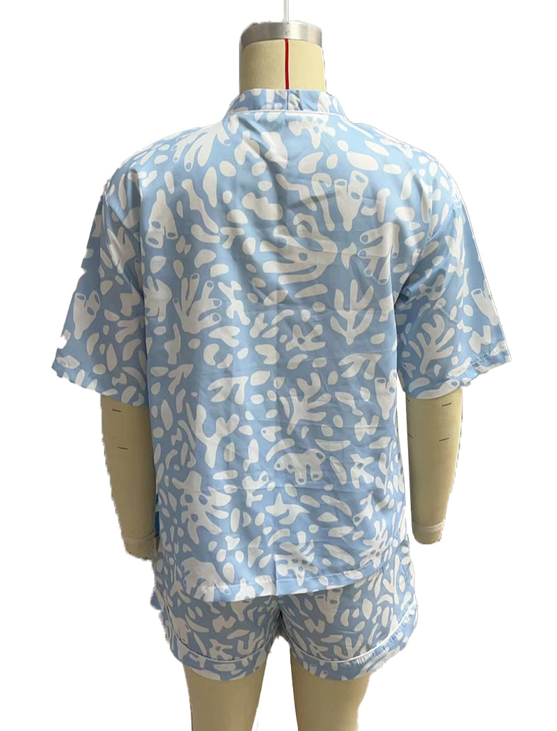 Casual Lounge Set with Ribbed Details