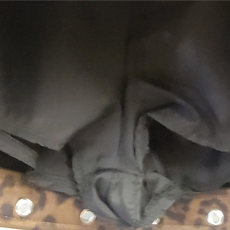 Leopard Print Belted Mini Skirt