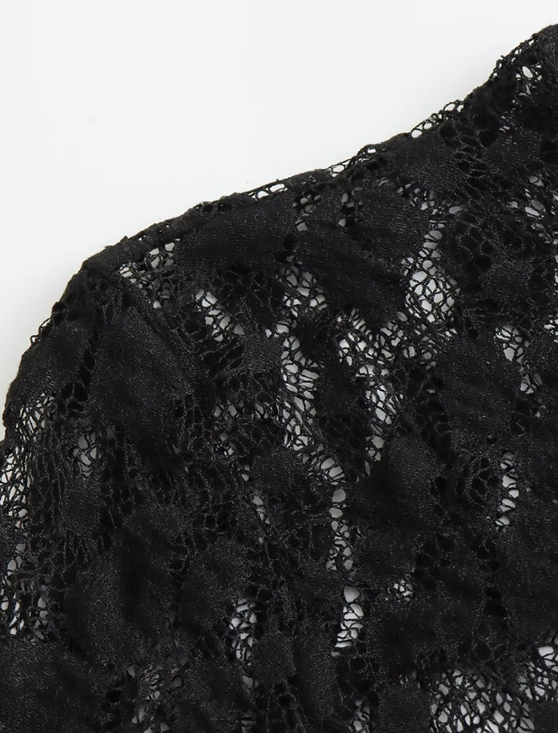 Floral Lace Bodysuit with Long Sleeves