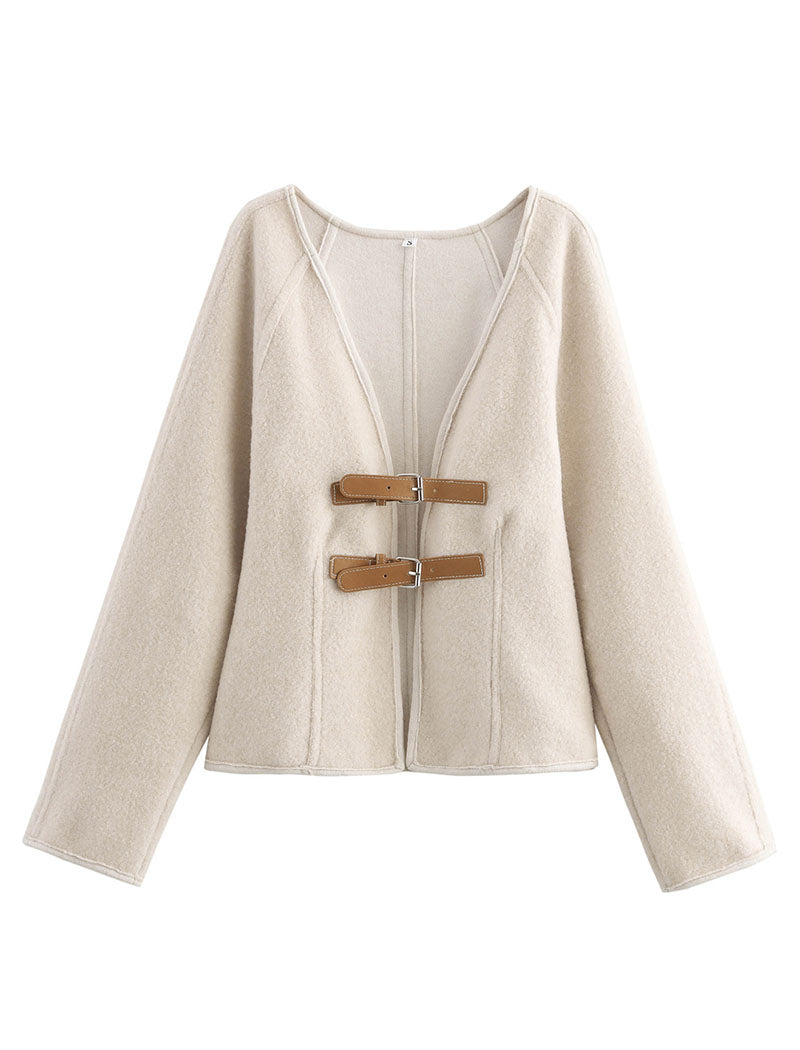 Double Strap Open Front Jacket