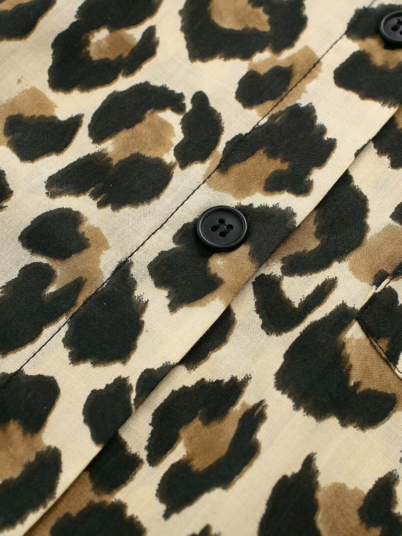 Leopard Button-Up Shirt